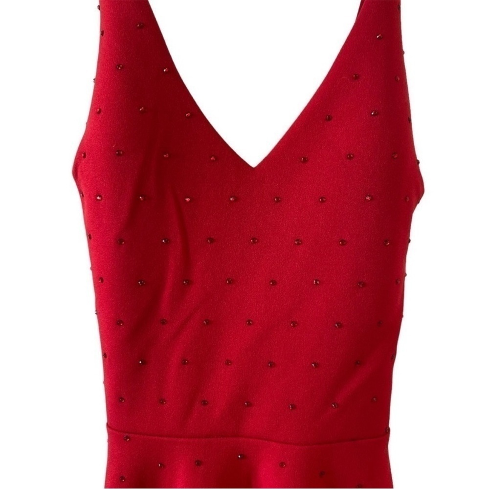 City Studio Cherry Fire Engine Red Embellished Se… - image 2